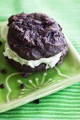 A chocolate whoopie pie