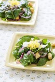 Two Servings of Spinach Salad