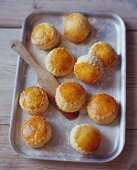 Freshly Baked Scones on a Baking Sheet