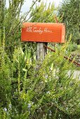 Mailbox on wooden posts