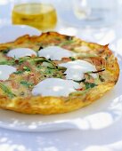 Frittata with smoked salmon and mascarpone