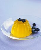 Lemon jelly with blueberries