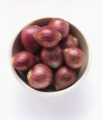 Shallots in a White Bowl