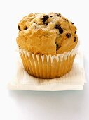 A Chocolate Chip Muffin on a Napkin