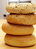 A Stack of Assorted Bagels