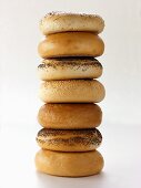 A Stack of Assorted Bagels