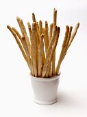 A Dish with Bread Sticks