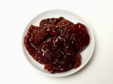 Marinated Sun Dried Tomatoes in a Dish