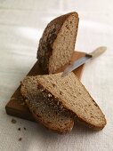 Spiced bread on a chopping board