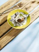 Baked potato with quark and chives