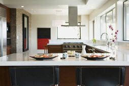 Sushi on kitchen counter