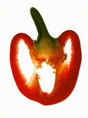 Red pepper, cut open