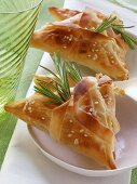 Filo parcels with sesame and rosemary