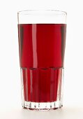 Red grape juice in glass