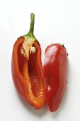 Red chili pepper, halved