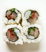 Inside-out rolls with fish