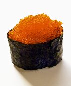 Gunkan-sushi with tobiko (flying fish caviare)