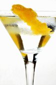 Martini with lemon rind
