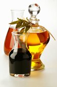 Olive oil, sesame oil and balsamic vinegar