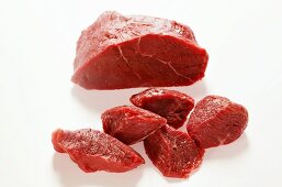 Rindfleisch, in Würfel geschnitten