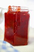 Strawberry jam in jar