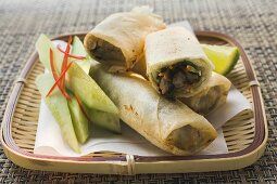 Spring rolls with cucumber