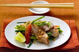 Vegetable salad with pork (Asia)