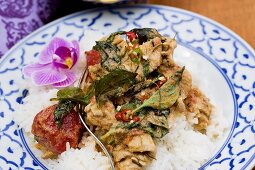 Chicken curry with Thai basil (Thailand)