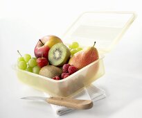Lunch box with fresh fruit