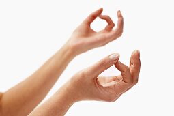 Hands in meditation position