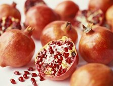 Pomegranates and half a pomegranate