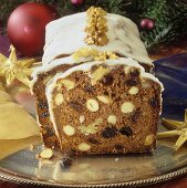 Honey cake with nuts and raisins