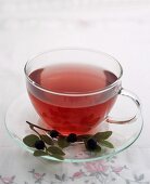 A cup of blueberry tea