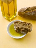 Rye baguette with olive oil