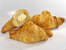 Croissant filled with vanilla cream