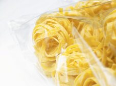 Ribbon pasta in packaging