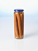 Frankfurters in a jar