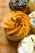 Colourful decorated muffins