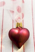 Heart-shaped Christmas tree ornament