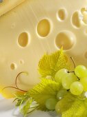 Leerdammer cheese with grapes