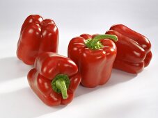 Four red peppers