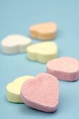 Heart-shaped fizzy sweets