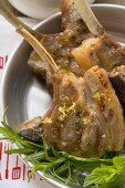 Grilled lamb cutlets with fresh herbs