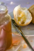 Bread roll with honey