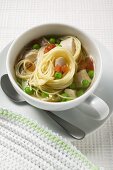 Noodle soup with chicken and vegetables