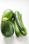 Round and long courgettes