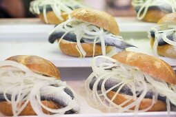 Herring and onion rolls at Oktoberfest