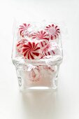 Starlite Mints (peppermints, USA) in glass bowl