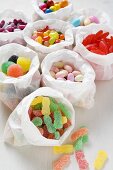 Assorted sweets in paper bags (USA)