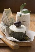 Blue cheese, goat's cheese and olive